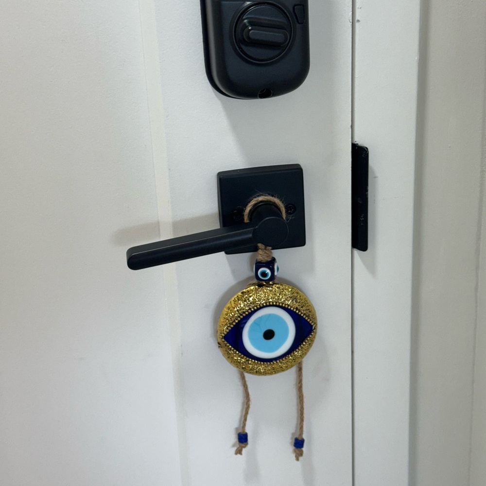 Evil Eye Gold and Blue Wall Hanging Decor